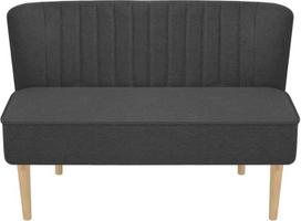 yorten Sofa 2 vietų sofa 2 vietų sofa Lounge Sofa Svetainės sofa Audinys Paminkštinimas Medinis rėmas 117 x 55,5 x 77 cm Tamsiai pilka