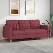 ZEYUAN 3 sėdimų vietų sofa Vyno raudona 180 cm audinio sofa Svetainė Jaunimo sofa Atsipalaiduoti sofos ir sofos Miegamojo sofa Jaunimo vaikų kambarys