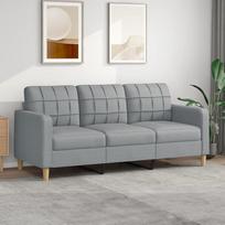 ZEYUAN 3 vietų sofa, šviesiai pilka, 180 cm, audinys, Sofa Svetainė, Jaunimo sofa, Atpalaiduojanti sofa, Sofos ir sofos, Miegamojo sofa, Jaunimo, Vaikų kambarys