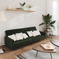 ZEYUAN 375739 Sofa lova 2-vietė tamsiai žalia aksomo sofa, sofos ir kušetės, poilsio sofa, svetainės sofa