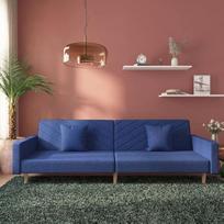 ZEYUAN Sofa lova 2 sėdimų vietų su 2 pagalvėlėmis Mėlynas audinys, poilsio sofa, sofos ir kušetės, poilsio sofa, sofa svetainei - 375904