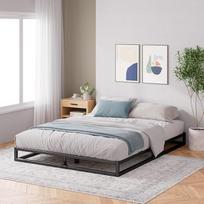 ZINUS Joseph 15 cm metalinio rėmo lova | Lentynų rėmas | Medinių skersinių atramos | Po lova esanti saugykla | 140 x 200 cm | Juoda