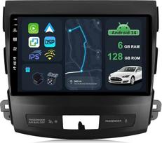 [6G+128G] IPS 9 colių "Android 14" automobilinis radijas "Mitsubishi Outlander"/"Peugeot 4007"/"Citroen C-Crosser" su "Octa Core" - [Integruotas "CarPlay"/DSP/Mirror Link/GPS Navi/360 kamera/Bluetooth 5.0/WiFi/USB