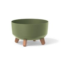 Vazonas GRACIA LOW su kojelėmis 6,8 L D285xH177 mm žemės žalia sp. Prosperplast