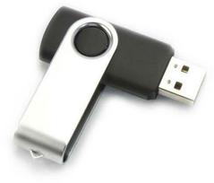 MediaRange Flexi-Drive 8GB, USB-Stick - juodas/sidabrinis, USB-A 2.0, without Logo