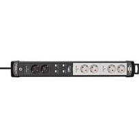 Brennenstuhl Connect Premium-Line WLAN power strip 6-way (black/light gray, 3 meters, timer, voice control) 1951160610