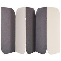 Beliani 5 panelių akustinė siena SHADY Pilka 400 cm 160 cm