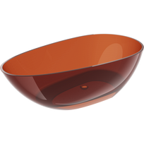 Mexen Glass earth laisvai stovinti skaidri vonia 170 x 85 cm, chromuotas kamštis - 58061708505