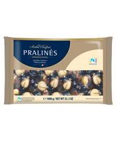 Šokoladiniai saldainiai PRALINES, su lazdyno riešutų kremu, 1 kg