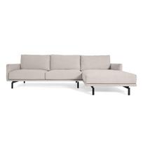 Smėlio spalvos kampinė sofa Kave Home Galene, dešinysis kampas, 254 cm