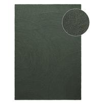 Rankų darbo tamsiai žalios spalvos iš vilnos kilimas 80x150 cm Calmio – Hanse Home