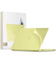 Matinis geltonas dėklas Apple MacBook Neo 13 2026 kompiuteriui "Tech-Protect Softshell"