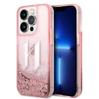 Karl Lagerfeld KLHCP14XLBKLCP iPhone 14 Pro Max 6.7" pink hard case Liquid Glitter Big KL