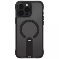 Skinarma Helix Case for iPhone 16 Pro Max with Magnetic Charging and 360 Rotating Stand, black