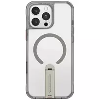 Skinarma Helix Case for iPhone 16 Pro Max with Magnetic Charging and 360 Rotating Stand, titanium