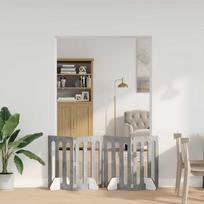 Sulankstomas šunų tvora 4 pcs Betono Pilka 201 x 38 x 70 cm