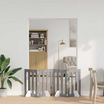 Sulankstomas šunų tvora 4 pcs Pilka Sonoma 201 x 38 x 70 cm