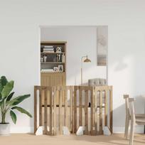 Sulankstomas šunų tvora 4 pcs Amatinė Ąžuolas 201 x 38 x 90 cm