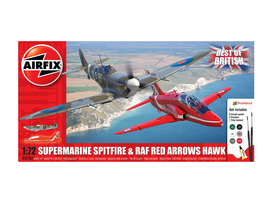 Airfix - Best of British Spitfire and Hawk dovanų komplektas, 1/72, A50187