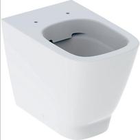 Pastatomas WC puodas GEBERIT Smyle, kampuotas, priglaudžiamas prie sienos, baltas, Rimfree