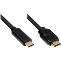Adapter AV Alcasa Alcasa GC-M0103 adapter kablowy 5 m USB Type-C HDMI Typu A (Standard) Black | GC-M0103 | 4014619366613