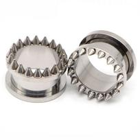 Auskarai tuneliai Spygliai, 2vnt; 8mm, 10mm, 12mm, 14mm