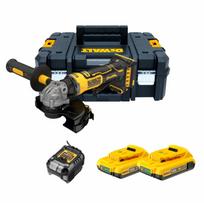 DCG404D2T DeWALT 18V kompaktiškas kampinis šlifuoklis 125 mm (2x2.0 Ah)
