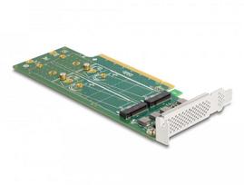 Delock PCI Express 4.0 x16 Karta do 4 x wewnętrznych NVMe M.2 Key M 110 mm - Bifurcation - Low Profile Formfaktor | 90090 | 4043619900909