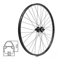 Galinis ratas HAIBIKE RODI TRYP30 Tubeless Ready 29" // diskiniai CL, 32H, kasetė, Thru-Axle, Shimano Thru Boost MT510 12 pav., aliuminis