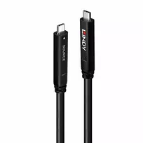 Lindy 43393 USB kabelis USB 3.2 Gen 1 (3.1 Gen 1) 8 m USB C Juoda