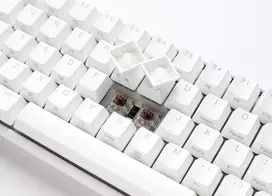 Ducky One 3 Mini Pure White klaviatūra Žaidimams USB Vokiečių Balta