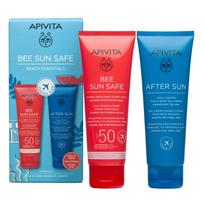 RINKINYS APIVITA, SUN SAFE (Hydra Fresh kuno pienelis SPF50 ir After Sun gelis, 100ml)