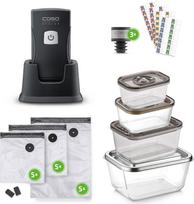 Caso Professional Hand Vacuum Sealer with Accessories | Vacu OneTouch Pro Set | Power 20 W | Black