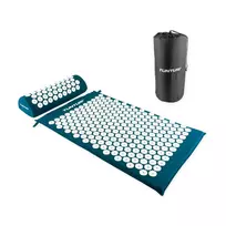 TUNTURI Acupressure Mat And Pillow, Petrol Blue