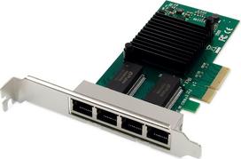 Dell Digitus 4 port Gigabit Ethernet network card, RJ45, PCI Express, Intel I350