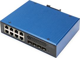 Digitus Industrial 8 + 4 10G uplink port L3 managed Gigabit Ethernet PoE switch