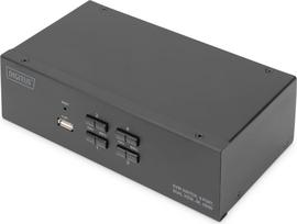 Digitus KVM Switch, 4 Port, Dual Display, 4K, HDMI®