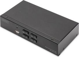 Digitus KVM Switch, 4x1 DP, DP Out,USB