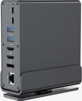 Gembird A-CF-COMBO15-01 USB Type-CF 15-in-1 multi-port adapter (USB hub AF-ports v.2x2 + v.3x3, Type-CF + HDMIx2 + DisplayPort + PD + card reader + GigaLAN + 3.5 mm audio), grey