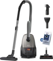 Philips Vacuum Cleaner|PHILIPS|Input power 850 W|Dust capacity 3 L|Cylinder vacuum|Cleaning type Dry|Dust container Dust bag|Colour Black/Grey|XD2152/12