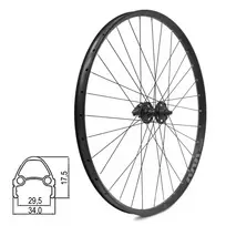 Priekinis ratas HAIBIKE RODI TRYP30 Tubeless Ready 29" // diskiniai 6 bolt, 32H, QR, Shimano XT M756, kniedytas