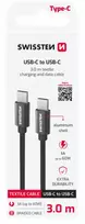 Swissten Textile Universal Quick Charge 3.1 USB-C / USB-C Data and Charging Cable 3m black
