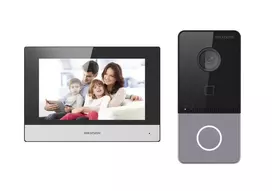 Hikvision DS-KIS603-P(C)/EU vaizdo telefonspynės sistema 2 MP 17,8 cm (7") Juoda, Pilka, Sidabras