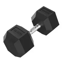 Hanteliai TUNTURI Platinum Hex Rubber Dumbbell, 1-50kg