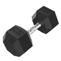 Hanteliai TUNTURI Platinum Hex Rubber Dumbbell, 1-50kg