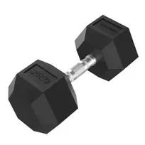 Hanteliai TUNTURI Platinum Hex Rubber Dumbbell, 1-50kg
