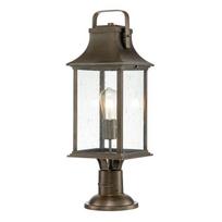 Pastatomas lauko šviestuvas Quintiesse Grant, 60W, E27, IP44, bronzos sp., 21.6 cm x 64.8 cm