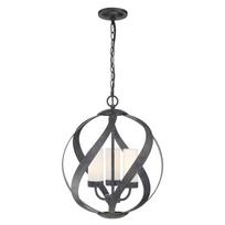 Lauko pakabinamas šviestuvas Quintiesse Blacksmith, 40W, E14, IP44, juoda sp., 40.7 cm x 56.4 - 303.8 cm