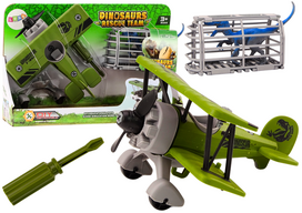 Žaislinis lėktuvas Lean Toys Dinosaurs Rescue Team, žalia sp.