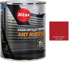 Dažai metalui ALTAX, raudona, blizgi, RAL 3020, 0,75 l,